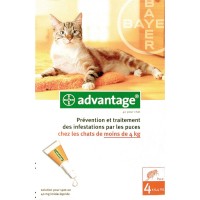 Advantage Chats de Moins de 4 kg