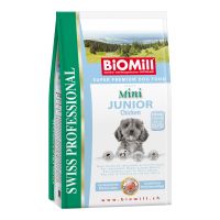 BIOMILL - Croquettes Chien Junior Mini Poulet - Riz 8 kg